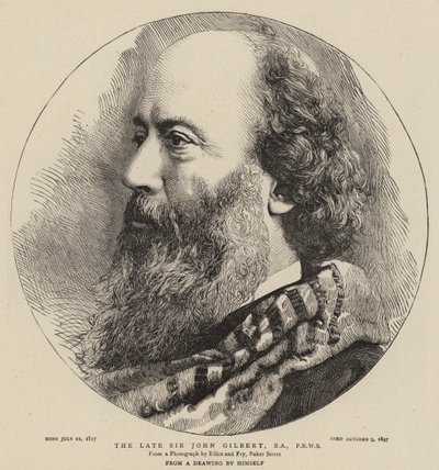 The Late Sir John Gilbert, RA, PRWS by English School